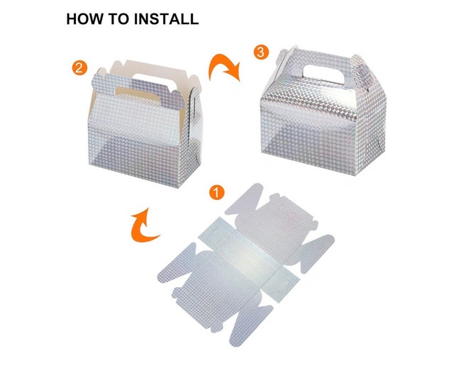 uxcell 10 Pack Iridescent Party Gable Treat Boxes - photo 4