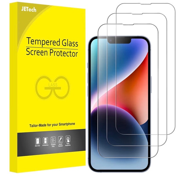 JETech Screen Protector for iPhone 16e/14, 3-Pack 9H