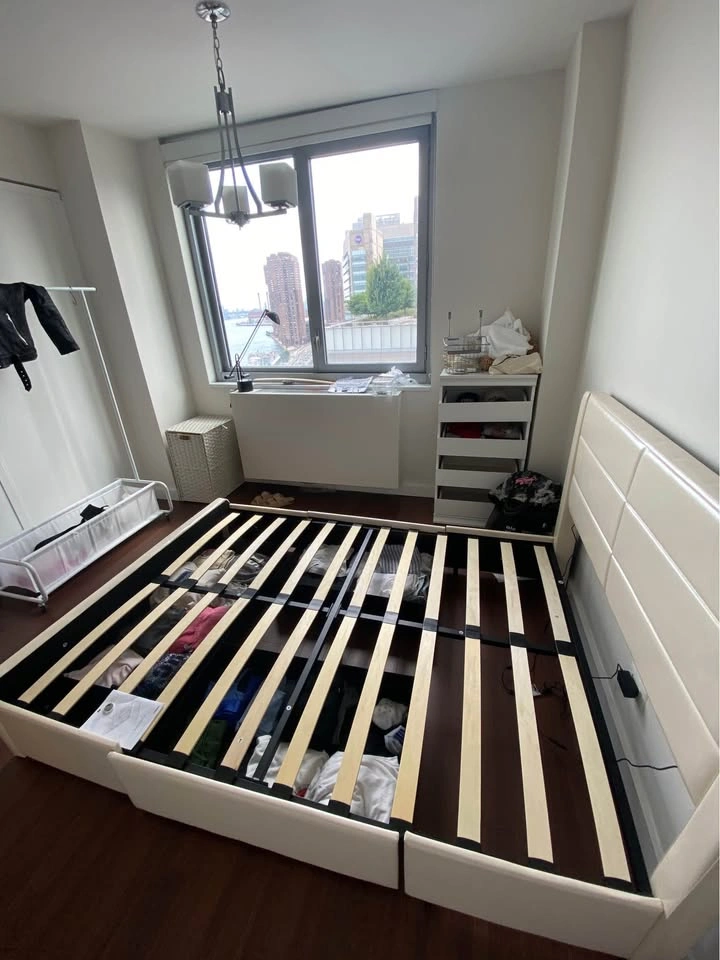 Full Size Upholstered Bed Frame with 4 Storage Drawers - photo 4