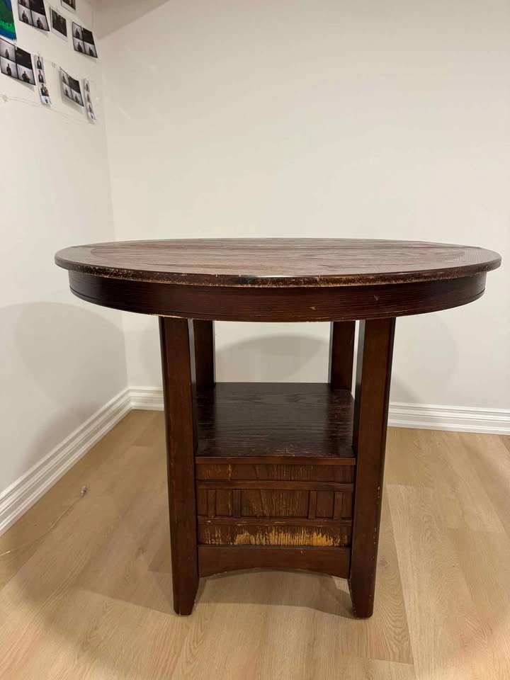 Dark Wood Round Side Table / Accent Table – $20 - photo 2