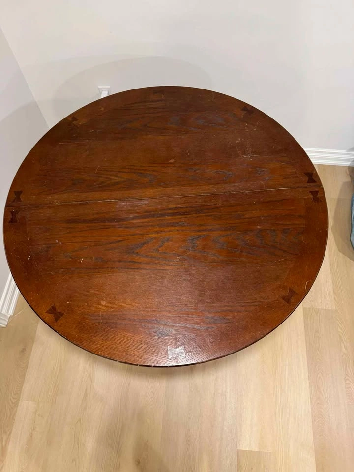 Dark Wood Round Side Table / Accent Table – $20 - photo 3