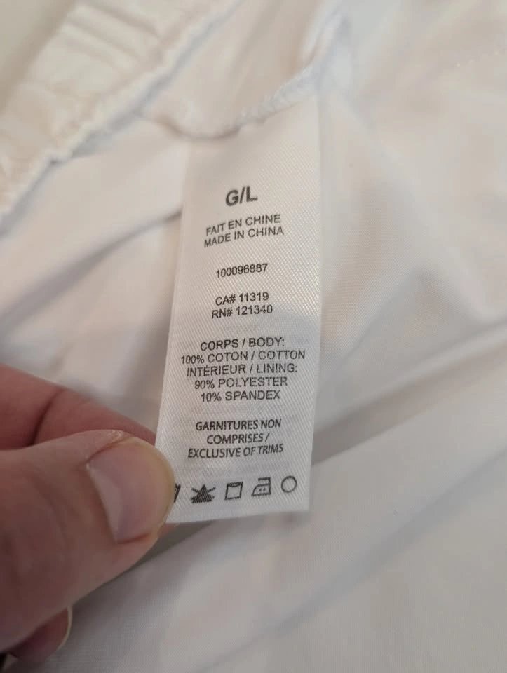 Garage White Mini Skort Size Large - photo 3