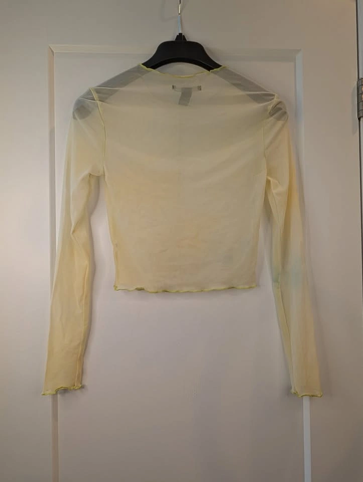 Forever 21 Neon Trim Sheer Mesh Crop Top Women's Size Small - photo 5