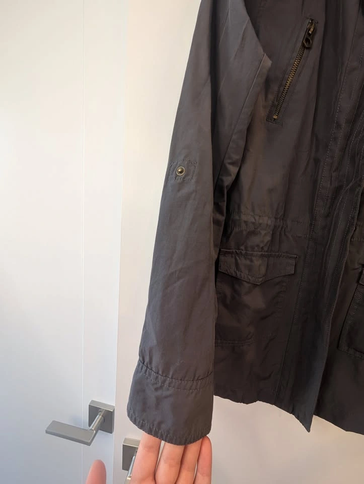 Ricki’s Charcoal Grey Hooded Utility Jacket Cargo Anorak XS/TP - photo 3