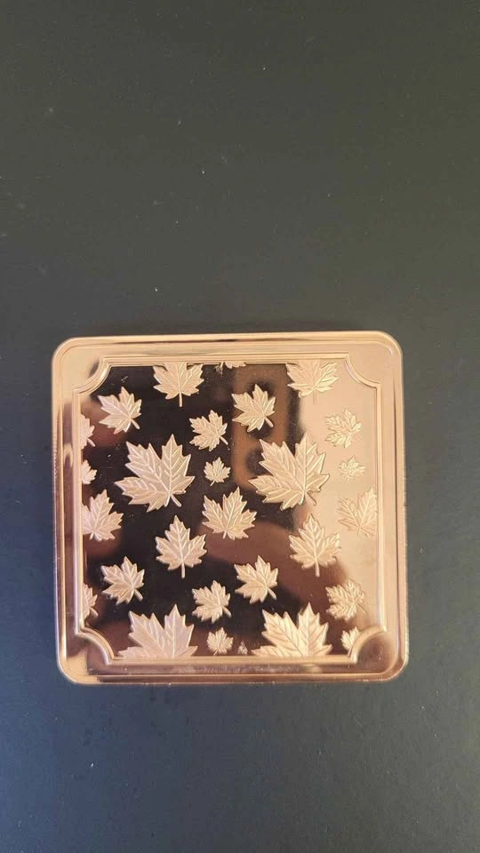 5oz Square Maple Collectible 999 Fine Copper - photo 2