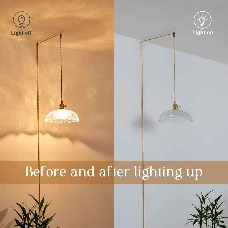 KUZZULL Plug in Pendant Light Fixtures - photo 5