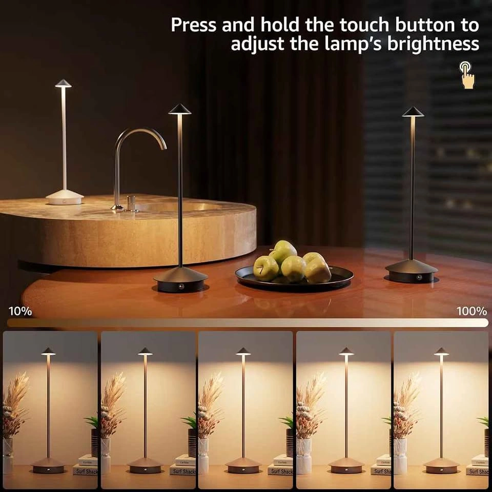 2-Pack 6000mAh Rechargeable Led Table Lamp - photo 4