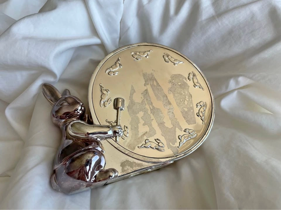 Royal Doulton Bunnykins Silver-Plated Drum Money Box
