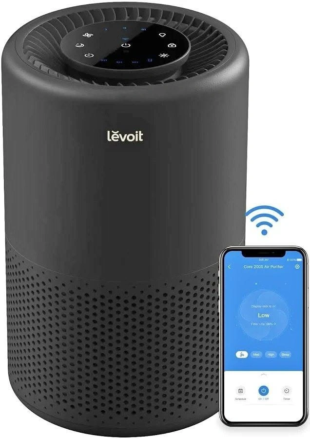 LEVOIT Core 200S-P Smart Air Purifier – HEPA Filtration & App Co