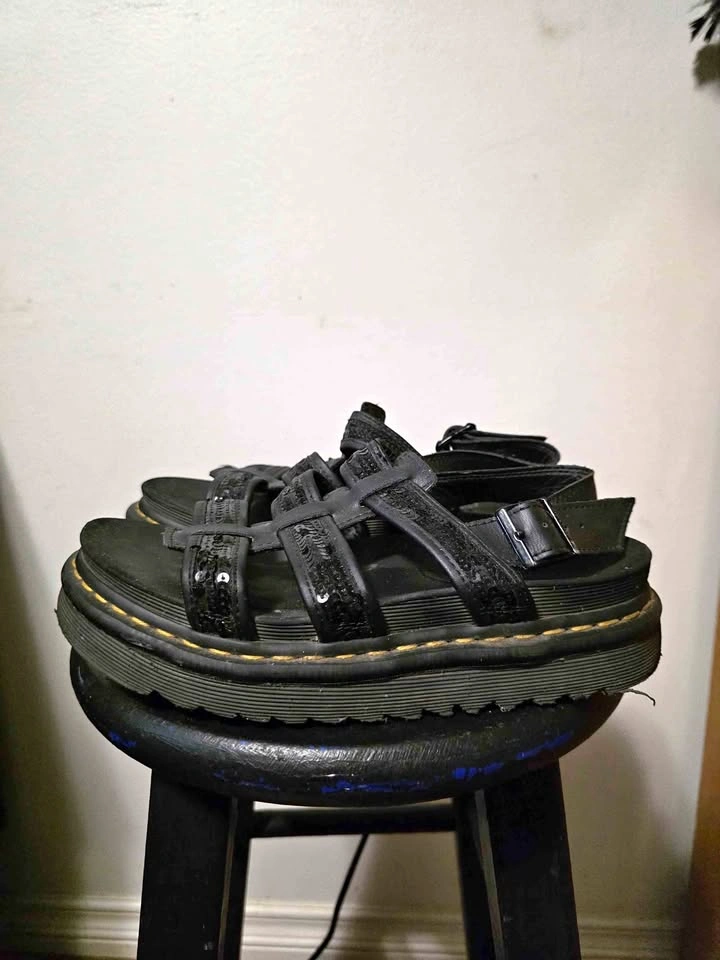 Dr. Martens Yelena Sequin Platform Sandals – Women’s 8
