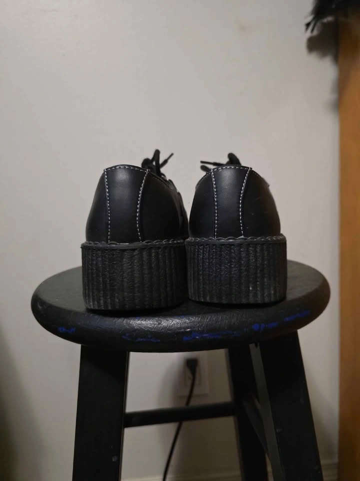 T.U.K. Purple & Black Platform Creepers – Women’s Size 9 - photo 3