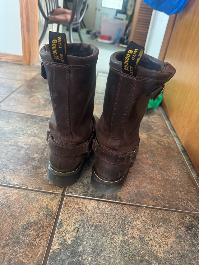 Dr. Martens Anistone Hi Leather Biker Boots Size 9 Men's - photo 3