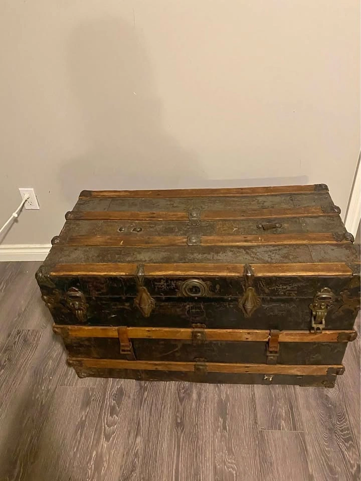 Antique steamer trunk
