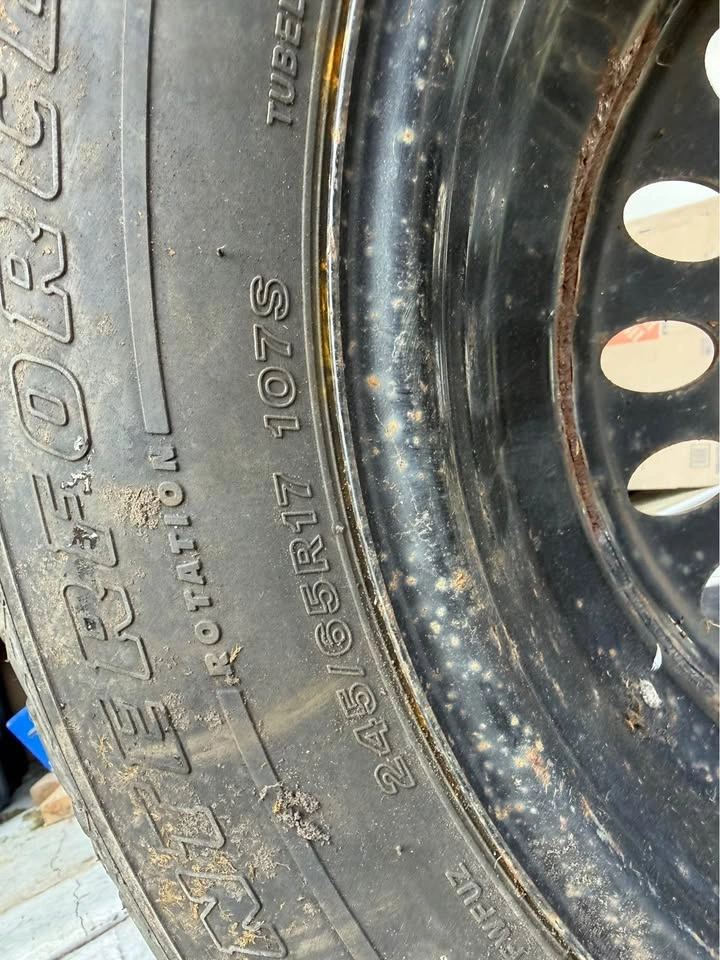 4 Firestone Winterforce Winter Tires 245/65R17 on Rims - photo 4