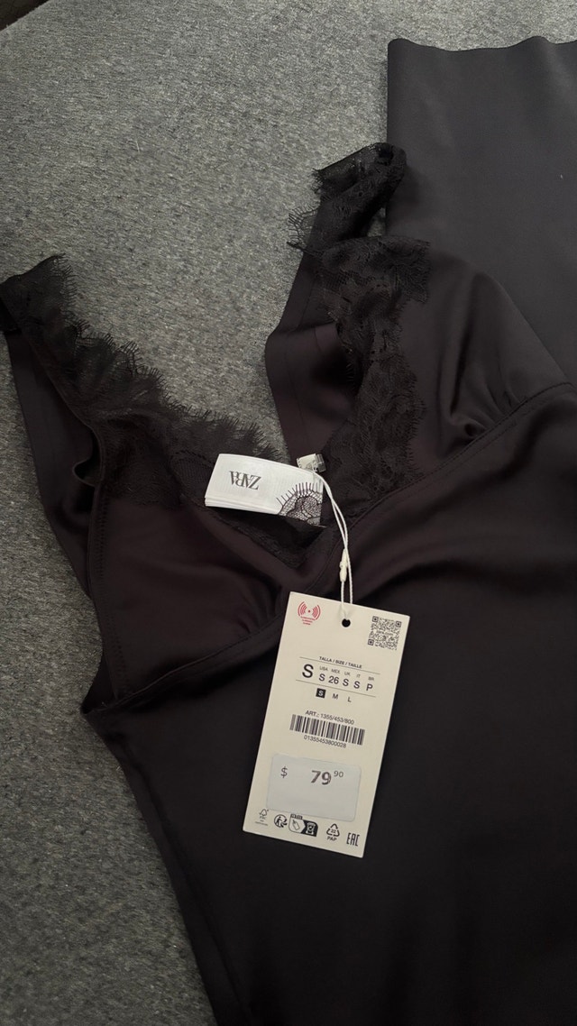 Zara Black V line Mid Dress - photo 3