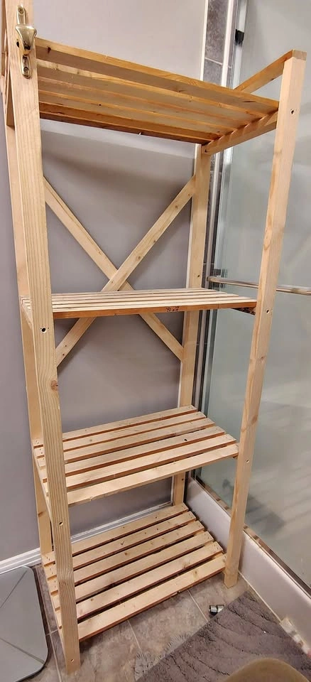 24" wooden storage shelving