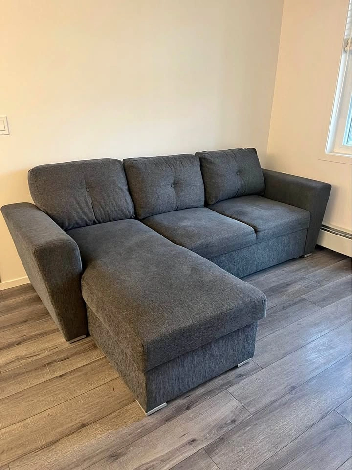 Sectional sofa bed with storage