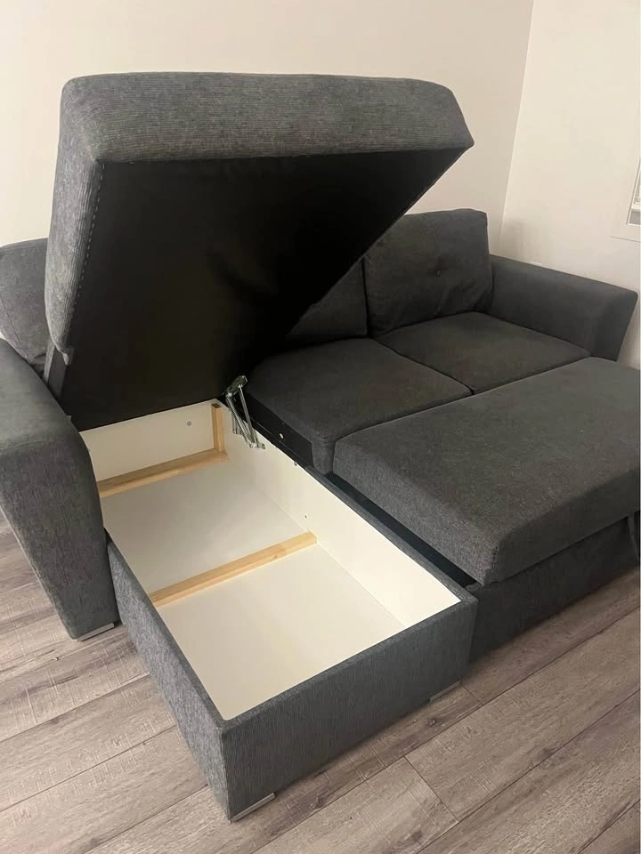Sectional sofa bed with storage - photo 3