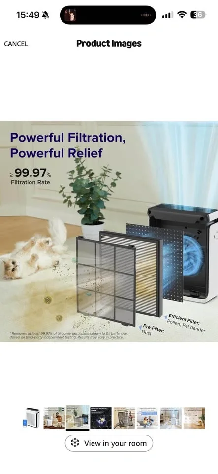 Levoit Vital 100S Smart Air Purifier - photo 3