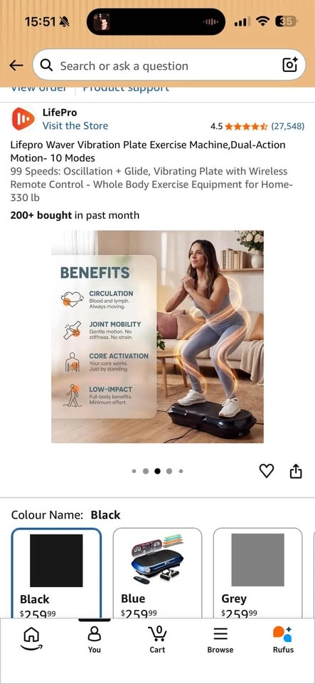 Lifepro Waver Vibration Plate Exercise Machine - photo 2