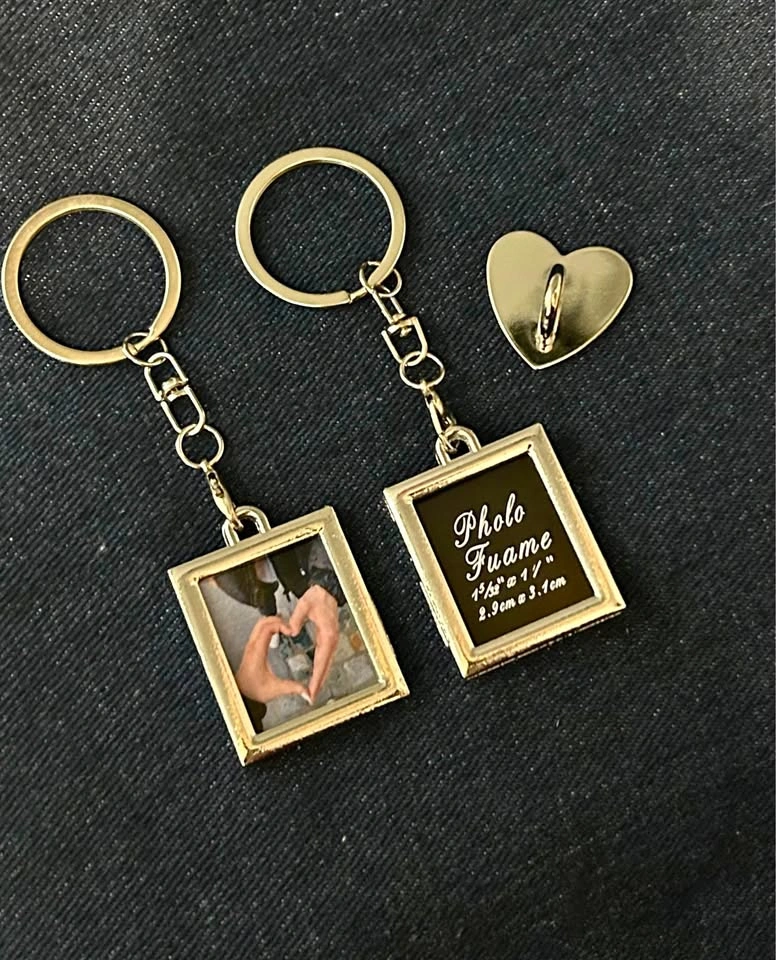Custom Metal Photo Keychain + Metal Phone Grip Set | Gift Ideas