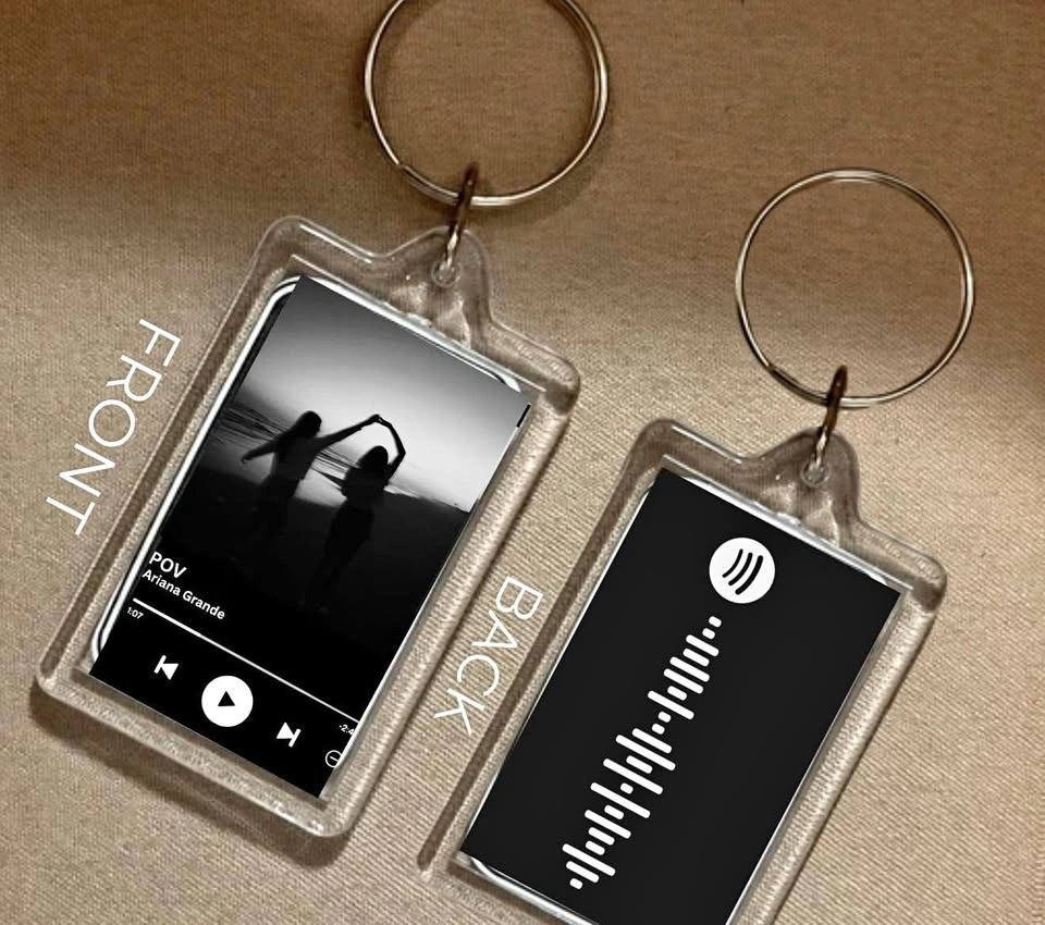 Spotify Scannable Song Photo Keychain