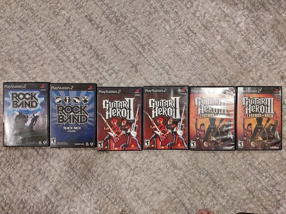 Ps2 Games (Rock Band and Guitar Hero)