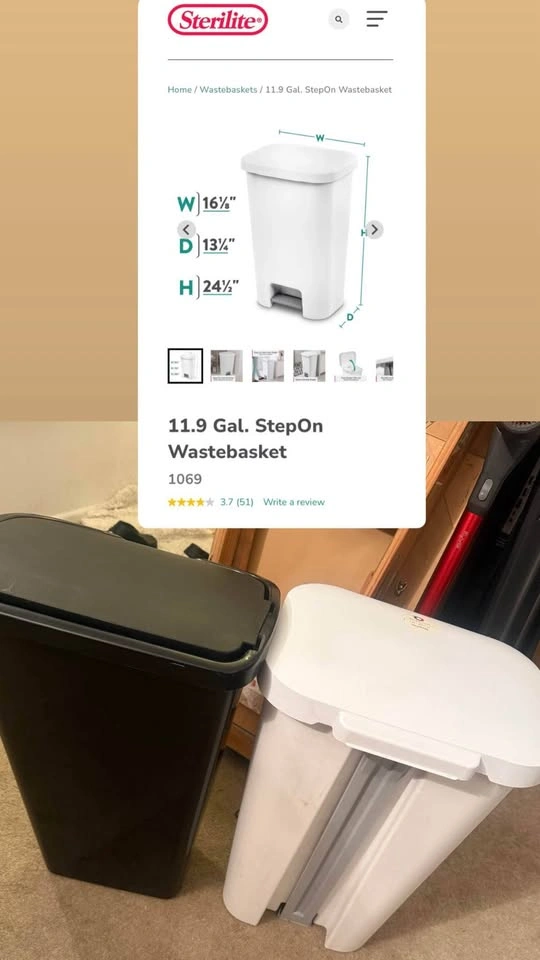 13 Gallon Large StepOn Kitchen Wastebasket - photo 5