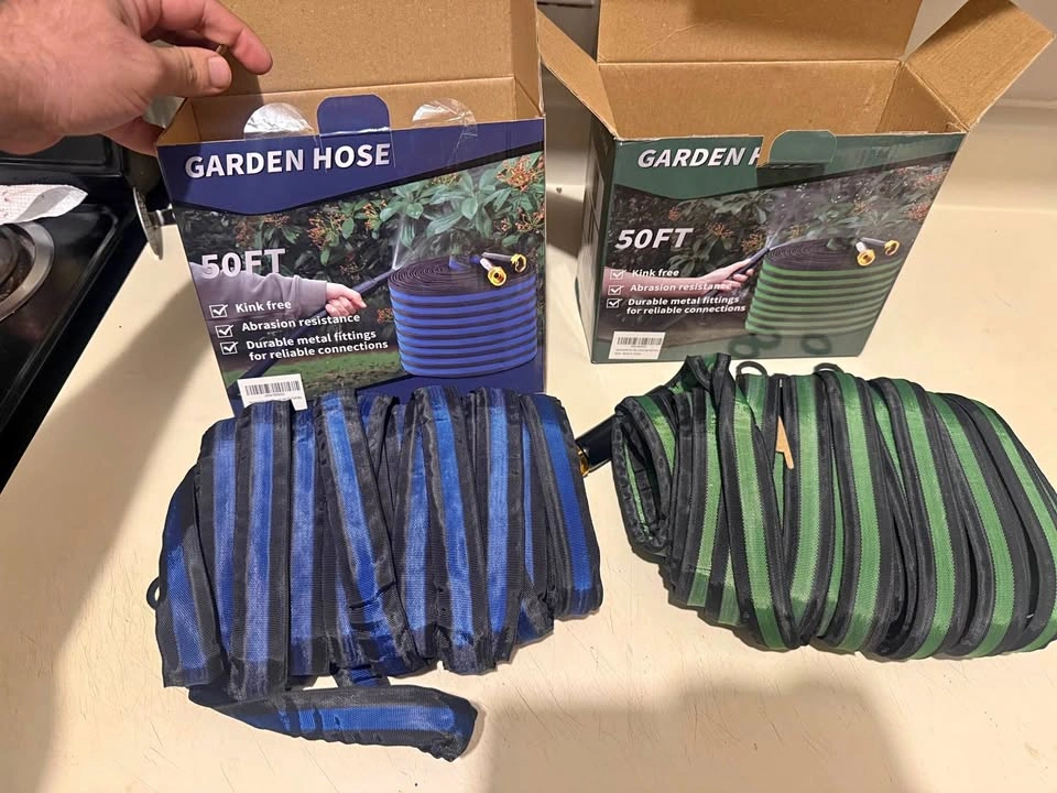 50ft Non-Expanding Garden Hose, Flexible & Anti-Kink