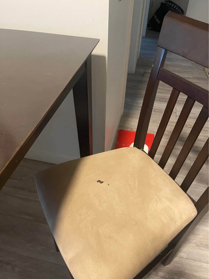 Dark Wood Counter-Height Dining Table and 4 Chairs - photo 3