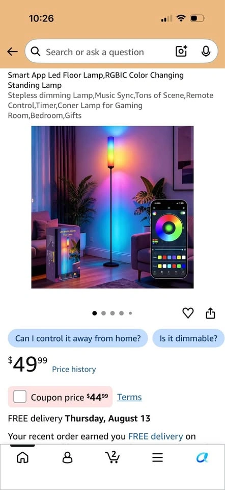 RGB LED Smart Floor Lamp with Music Sync & DIY Mode - photo 3
