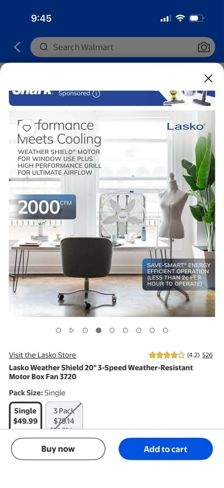 Lasko Weather-Shield Performance 20-Inch Box Fan - photo 5