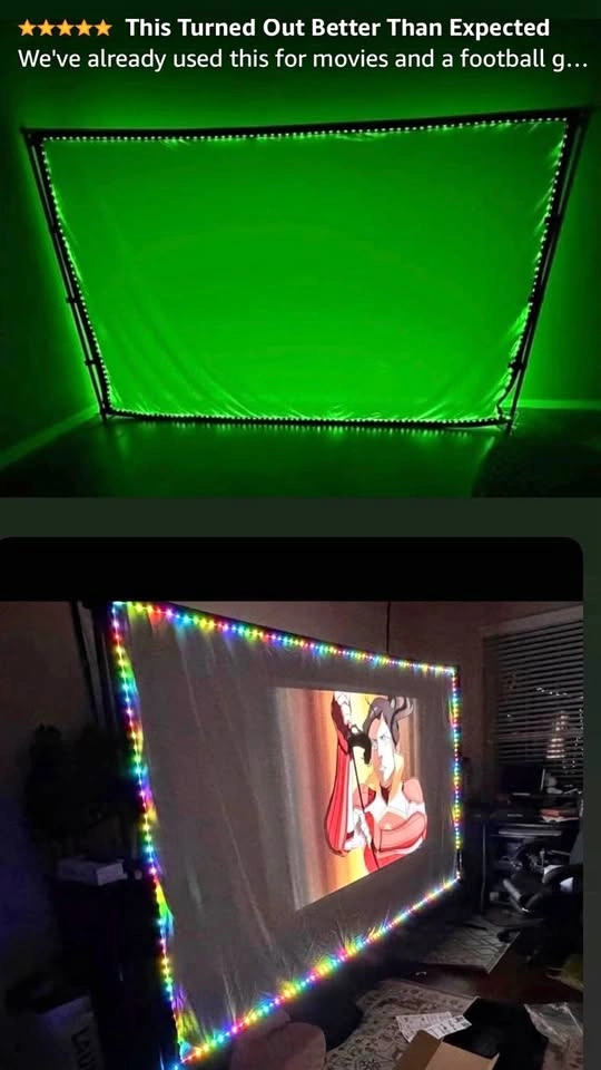 150 inch Projector Screen with Stand 16:9 4K HD Portable