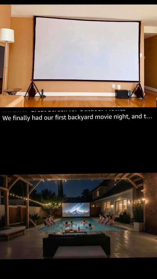 150 inch Projector Screen with Stand 16:9 4K HD Portable - photo 4