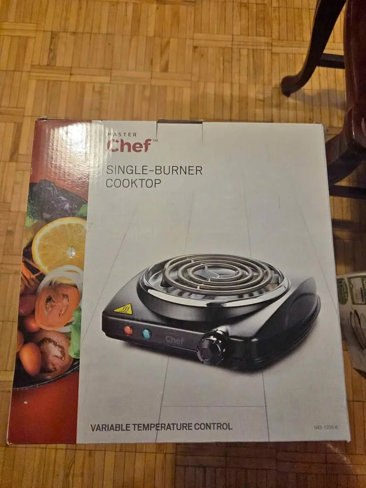 Master Chef Single-Burner Cooktop – Brand New in Box thumbnail