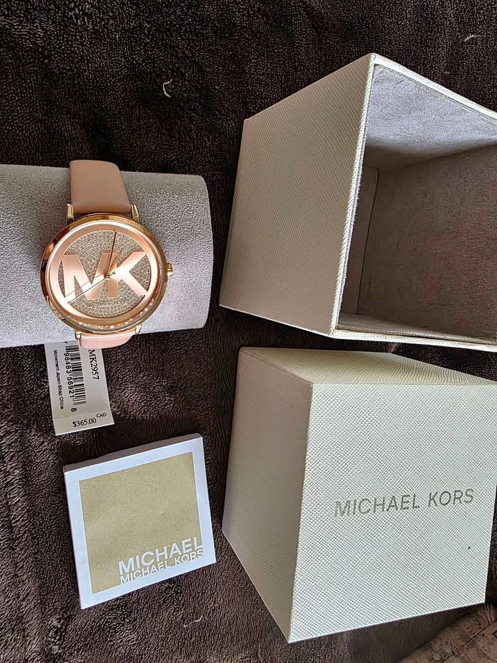 Michael Kors Women's Rose Gold Watch, Pink Leather | MK2957