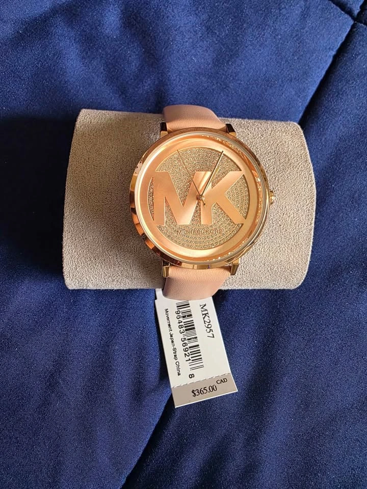 Michael Kors Women's Rose Gold Watch, Pink Leather | MK2957 - photo 2