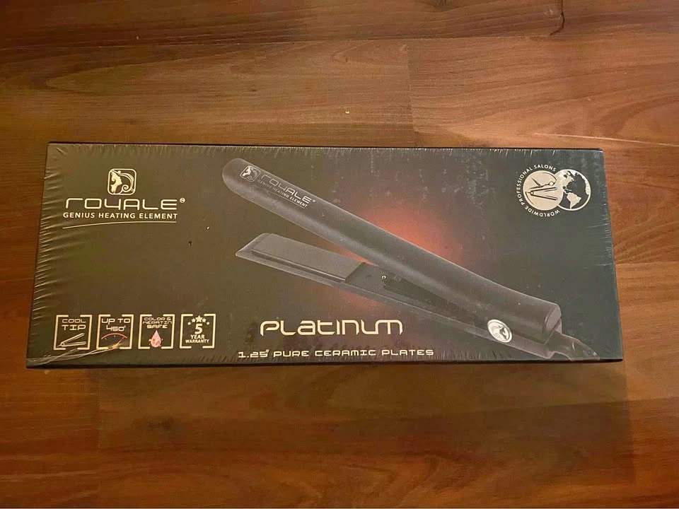 Royale Platinum Genius Heating Element Straightener - Black Diam