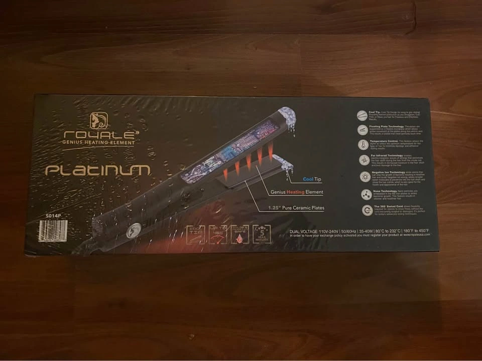 Royale Platinum Genius Heating Element Straightener - Black Diam - photo 2