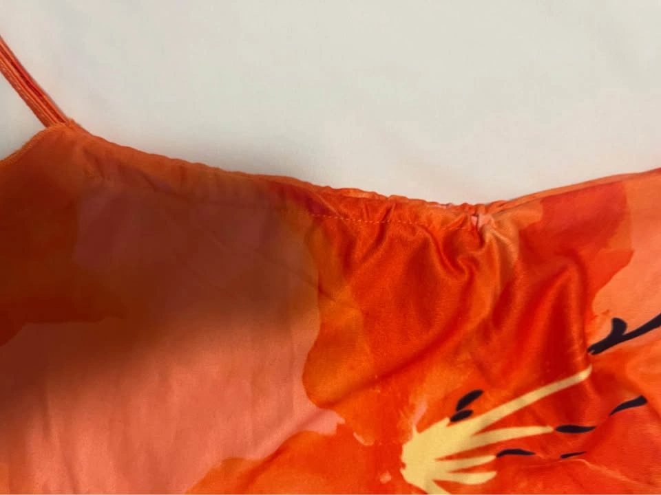 Summer orange flower tube top - photo 3