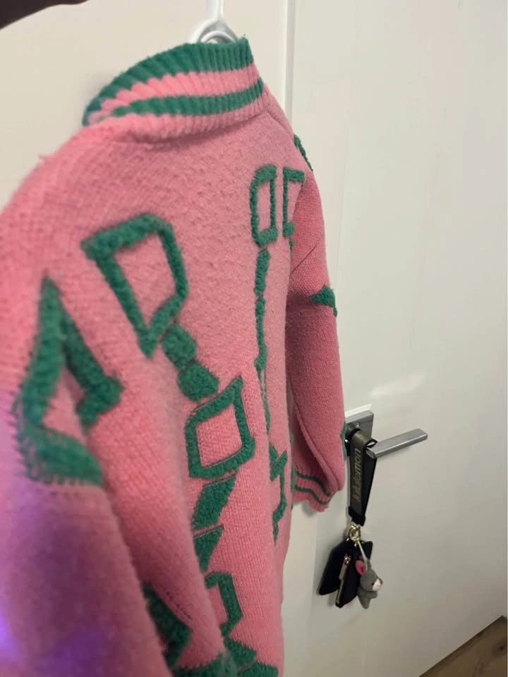 Pink and green cardigan - photo 2