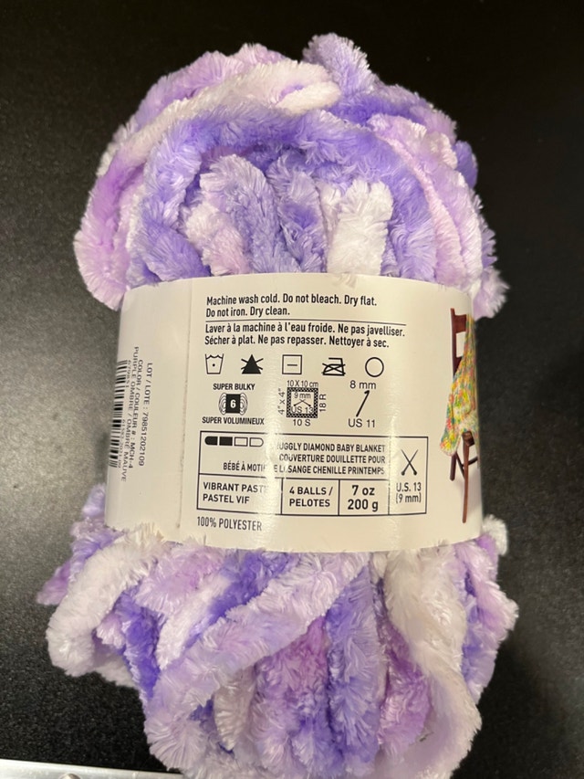 Loops & Threads Spring Chenille, Purple Ombre Yarn x2 - photo 3