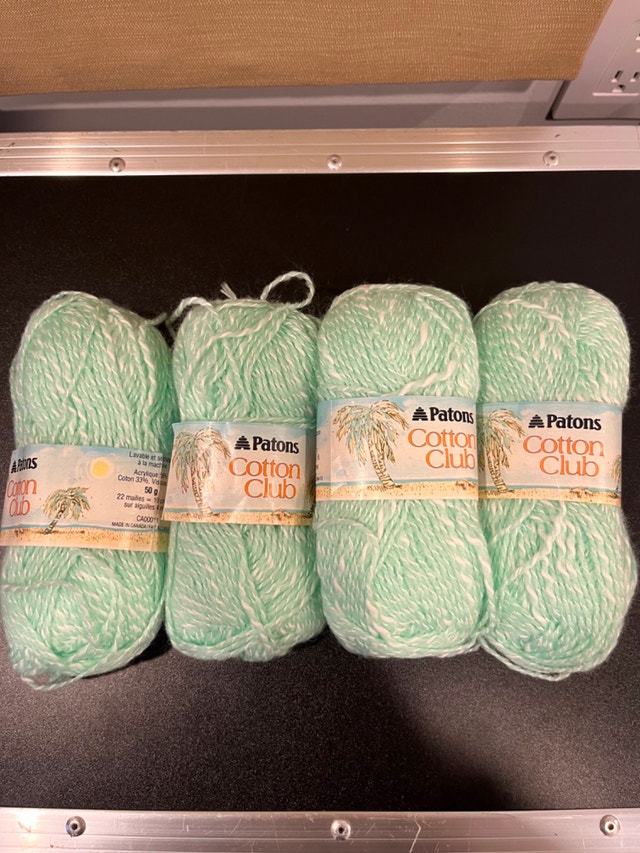 Patons Cotton Club, Mixed Color Yarn x4