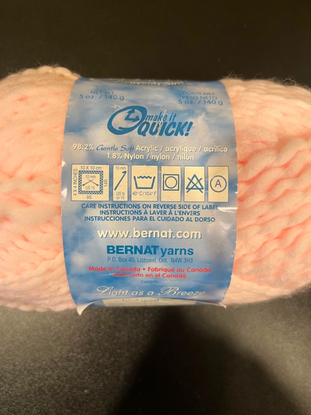 Bernat Breeze Heavenly Soft, Soft Pink Yarn x2 Plus A Little Ext - photo 3