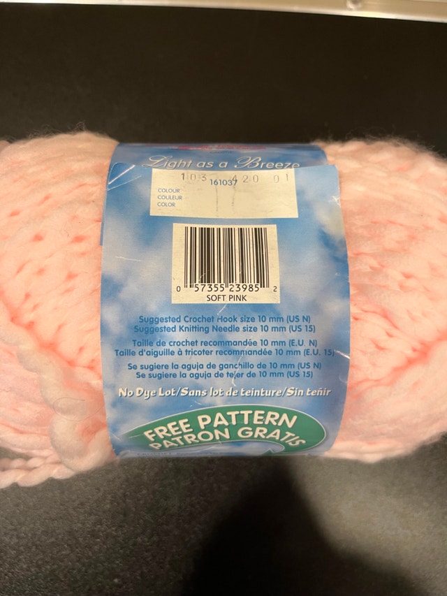 Bernat Breeze Heavenly Soft, Soft Pink Yarn x2 Plus A Little Ext - photo 4