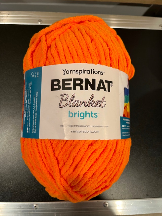 Bernat Blanket Brights, 300g Orange Yarn