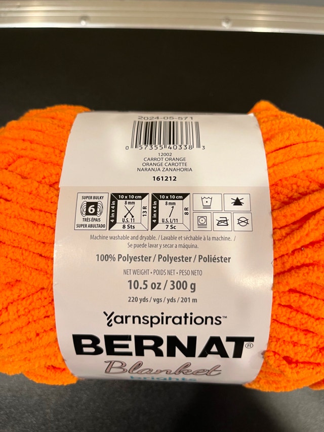 Bernat Blanket Brights, 300g Orange Yarn - photo 2