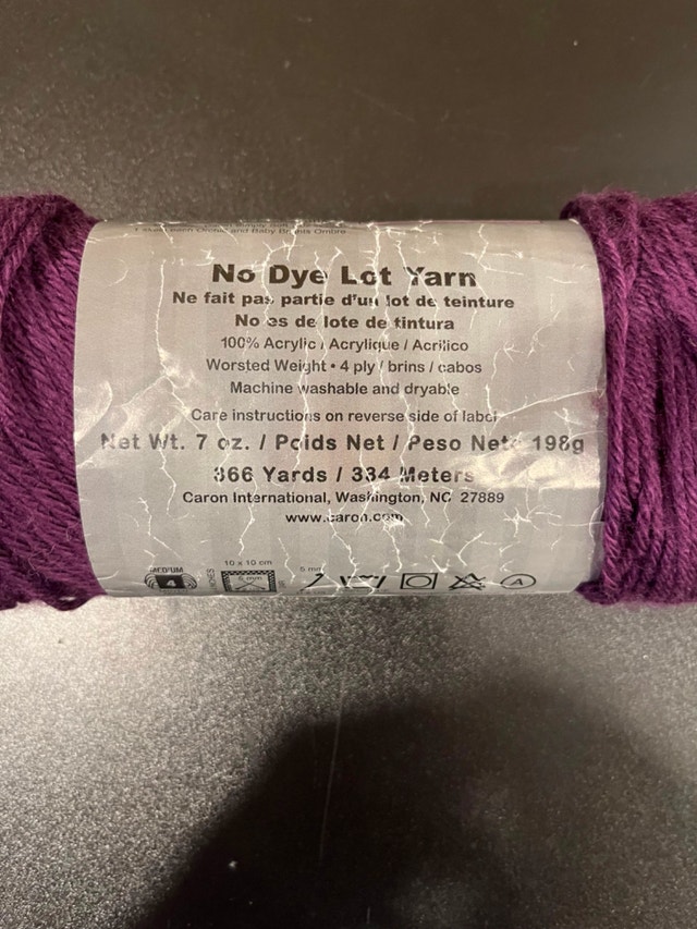 Caron Simply Soft, 198g Violet Yarn - photo 2