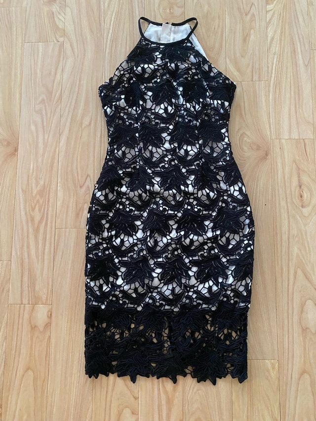 Black and white lace Dress