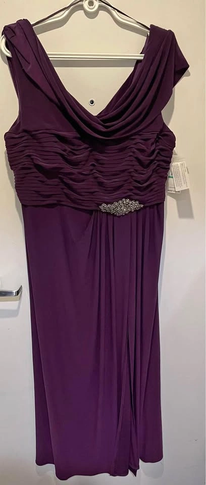 Women’s plus size eggplant colour dress